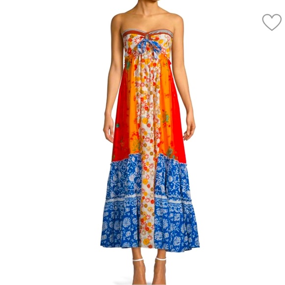 Free People Dresses & Skirts - Free People | Golden Dreams Strapless Maxi Dress, Size L - EUC